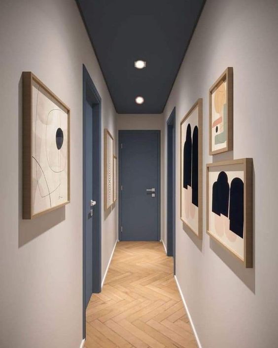 Дизайн интерьера узкого коридора: 75 современных идей оформления