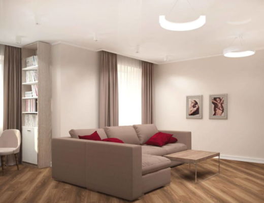 Фото 46 - Красивый бежевый диван может не только заполнить пространство комнаты, но и быть акцентом